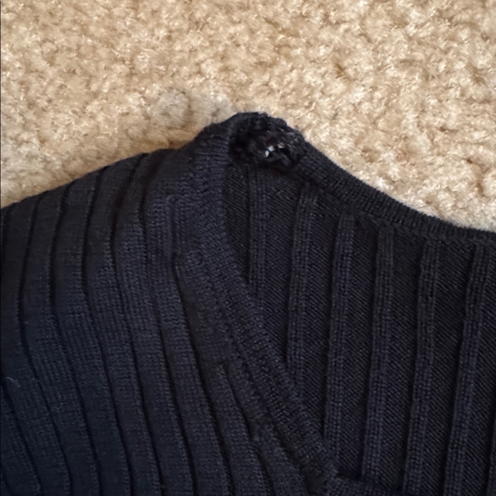 Black Ribbed Top - Size Small - Picture 6 of 11